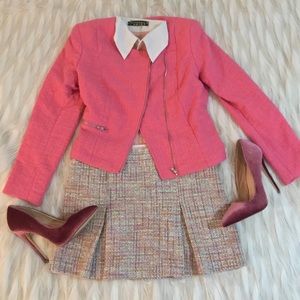 Tweed Pleated mini skirt